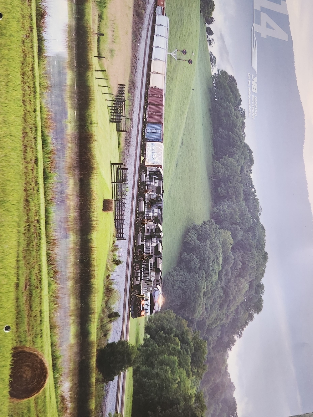 2014 Train Landscape Calander with Green Fields